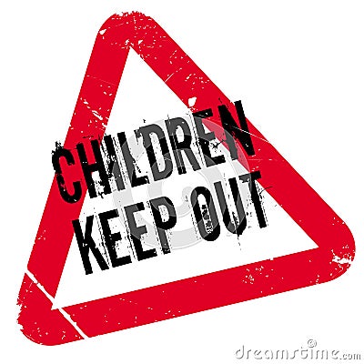 Children Keep Out rubber stamp Stock Photo