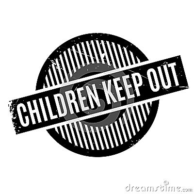 Children Keep Out rubber stamp Stock Photo