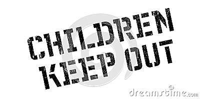 Children Keep Out rubber stamp Stock Photo