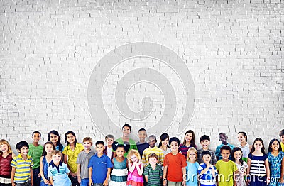 Children Kids Childhood Friendship Happiness Diversity Concept Stock Photo