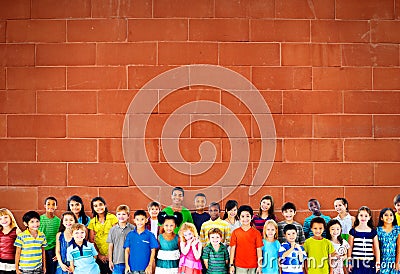 Children Kids Childhood Friendship Happiness Diversity Concept Stock Photo