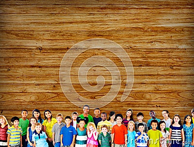 Children Kids Childhood Friendship Happiness Diversity Concept Stock Photo