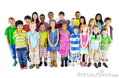 Children Kids Childhood Friendship Happiness Diversity Concept Stock Photo