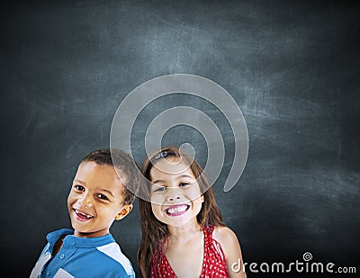 Children Kids Diversity Education Happiness Cheerful Concept Stock Photo