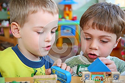 Children in kindergarten Stock Photo