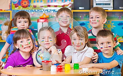 Children in language camp Stock Photo