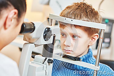 Children ophthalmology or optometry Stock Photo