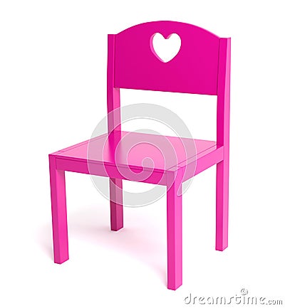 Children pink chair Stock Photo