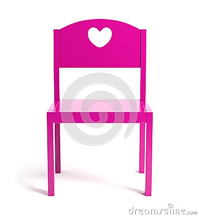 Children pink chair Stock Photo