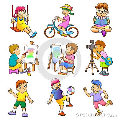 Children play Vector Illustration