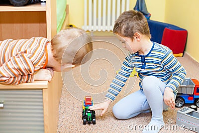 Children play with toys Stock Photo