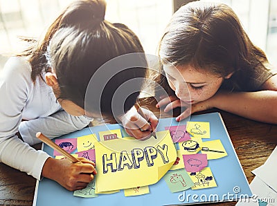 Children Playful Happiness Enjoyment Childhood Concept Stock Photo