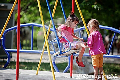 Children on playground Stock Photo