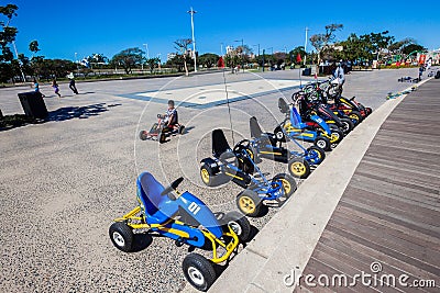 Children Playground Pedal Karts Editorial Stock Photo