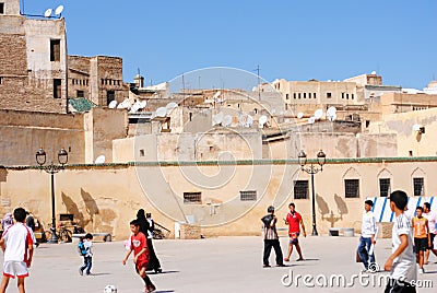 Children playing in Fez Morocco Editorial Stock Photo