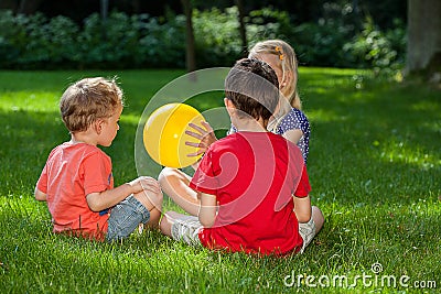 Children playing in the park Stock Photo