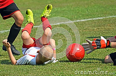 Children are playing soccer Editorial Stock Photo