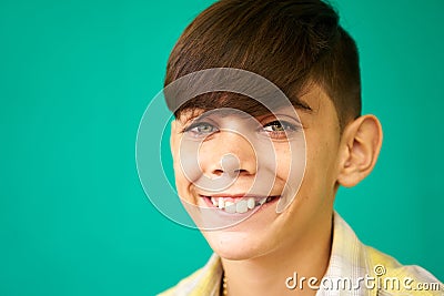 Children Portrait Latino Boy Smiling Happy Funny Hispanic Child Stock Photo