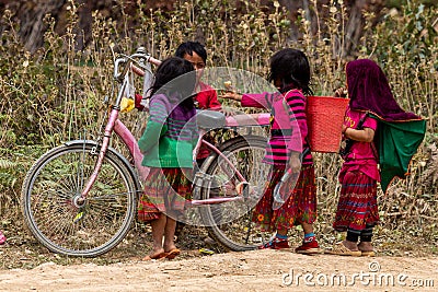 Children poverty northern Vietnam Editorial Stock Photo