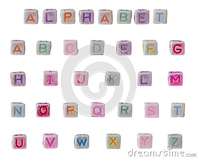 Children's alphabet blocks Stock Photo