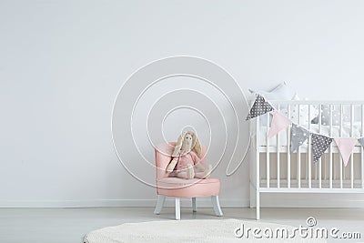 Children`s bedroom with chair Stock Photo