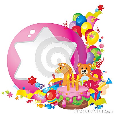 Children's birthday Vector Illustration