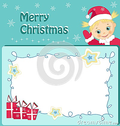 Children's board for messages. Vector Illustration