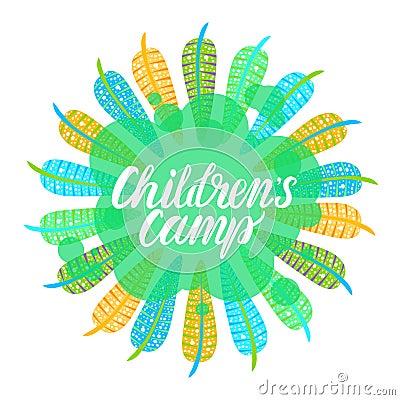 Children`s camp. Vector Illustration