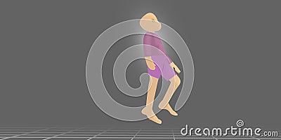 Children`s cartoon, flying dream, with perspective view Vector Illustration