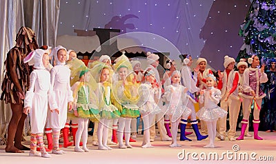 Children's Christmas show Editorial Stock Photo