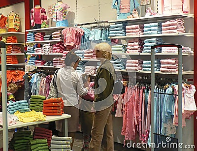 ChildrenÂ´s Clothing Shop Stock Photo