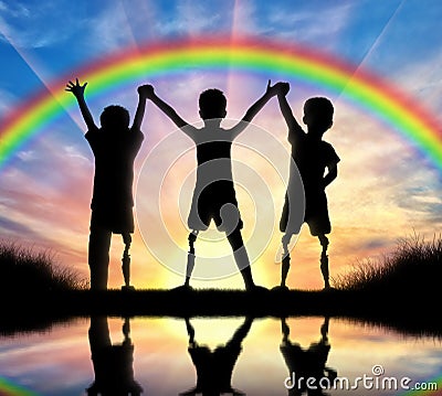 Children`s disability concept Stock Photo