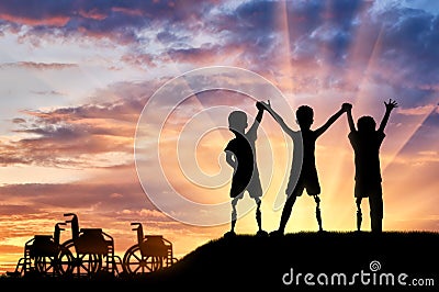 Children`s disability concept Stock Photo