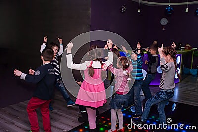 Children`s disco Editorial Stock Photo