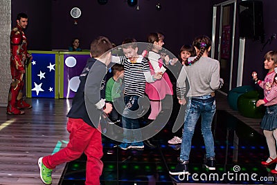 Children`s disco Editorial Stock Photo