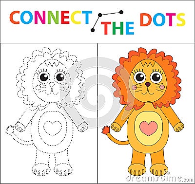 Children`s educational game for motor skills. Connect the dots picture. For children of preschool age. Circle on the Vector Illustration
