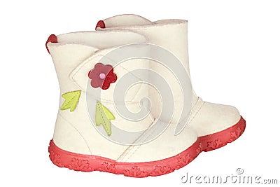 Children's felt boots Stock Photo