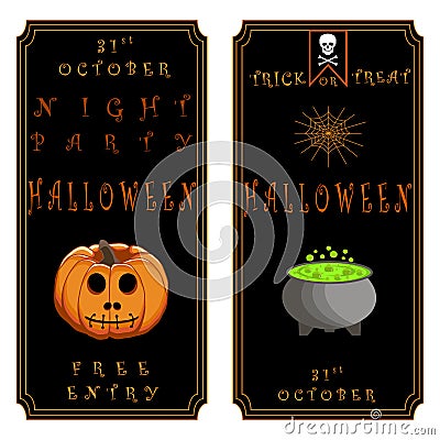 Children`s holiday halloween Vector Illustration