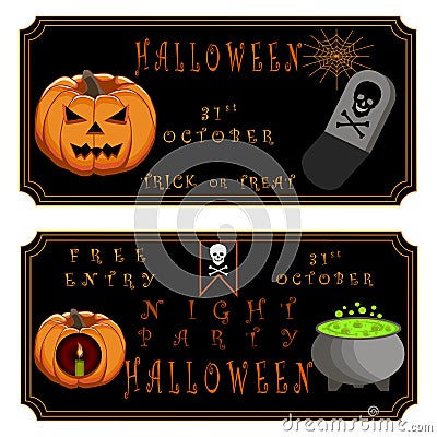 Children`s holiday halloween Vector Illustration