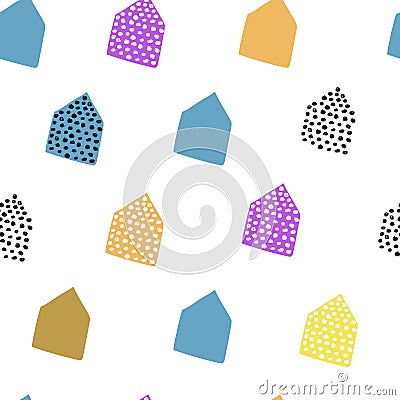 Children`s pattern of colored geometric shapes. used in the design Vector Illustration