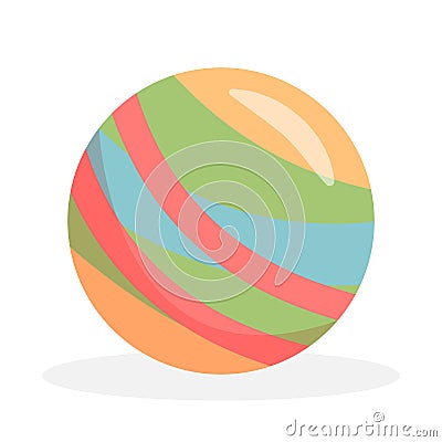 Children's toy colorful rubber ball Vector Illustration