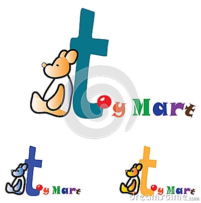 Children`s toys store concept logo Vector Illustration