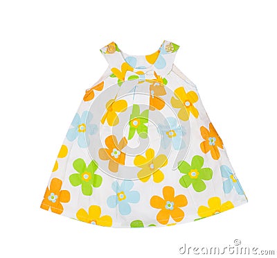 Children's wear. Baby dress on a white background Stock Photo