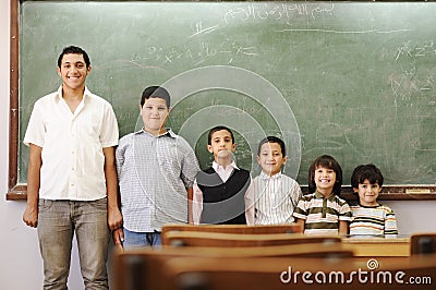 Children in school, from kindergarten, preschool Stock Photo