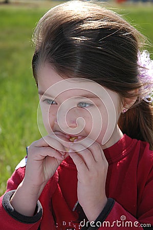 Children- Snack Time Stock Photo