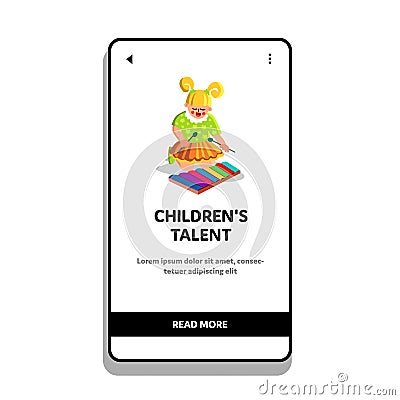 Children Talent For Musical Instrument Vector Illustration Vector Illustration