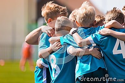 Children Team Sport. Kids Play Sports Game Stock Photo