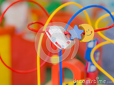 Children toys, Toys that help develop the idea . Stock Photo