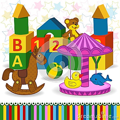 Children toys Vector Illustration