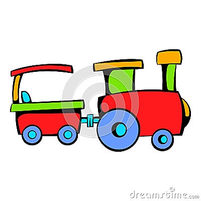 Children train icon, icon cartoon Vector Illustration